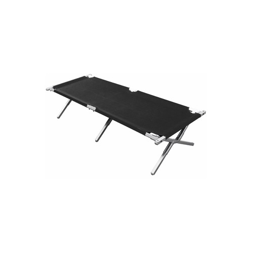 Łóżko składane BasicNature Alu-Campbed, 210x66cm, Black