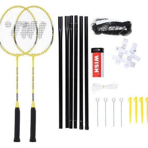 ALUMTEC 4466 BADMINTON SET 2 PCS + DARTS 3 PCS+GRID+WISH LINES