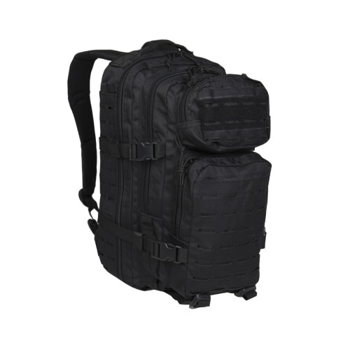 US BLACK LASER CUT ASSAULT BACKPACK SM