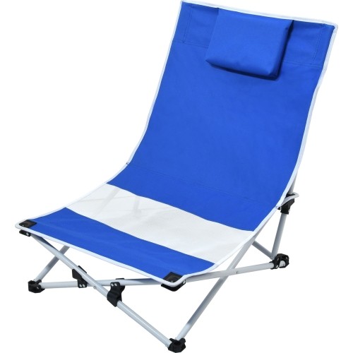 Foldable Camping Lounger Cattara Larisa - Blue