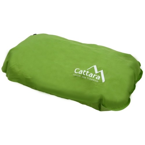 Poduszka samopompująca turystyczna podróżna Cattara - Zielona, 50 x 30 x 13 cm