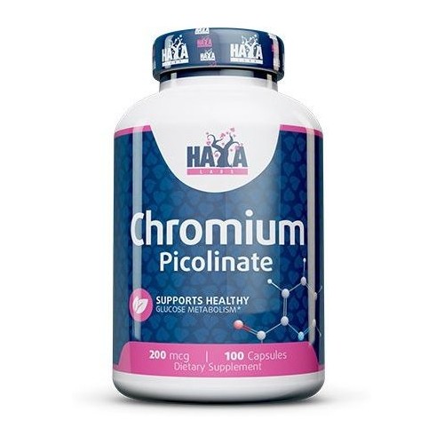 Haya Labs Chromium Picolinate (Chromo pikolinatas) 100 kaps.