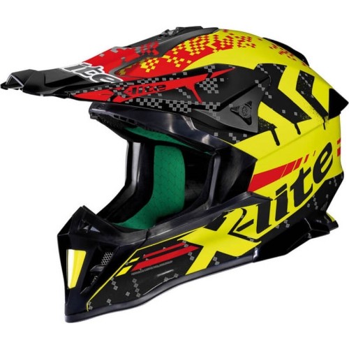 Kask motocrossowy X-Lite X-502 Nac-Nac LED żółty