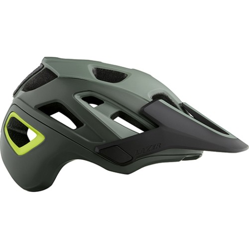 Kask rowerowy Lazer Jackal, rozmiar M, ciemnozielony, żółty