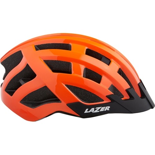 Kask rowerowy Lazer Compact, rozmiar 54-61cm, pomarańczowy