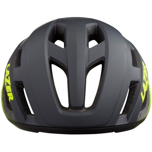 Kask rowerowy Lazer Strada, rozmiar L, granatowy/żółty