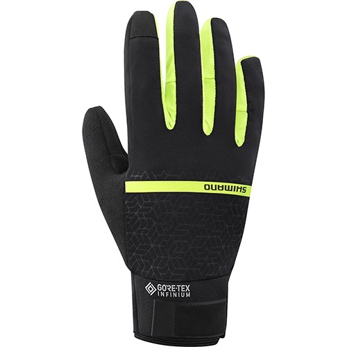 Gloves Shimano Infinium Insulated,  Size XL, Neon Yellow/Black