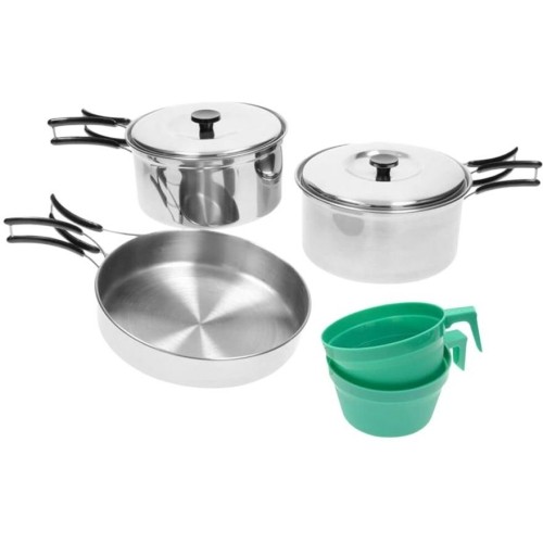 COOK SET STAINLESS STEEL 2 PERSONS