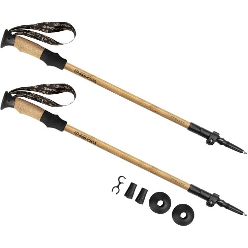 Nordic Walking Poles Spokey Bastone Eco, Brown-Black