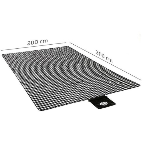 Picnic Mat Nils Camp NC2310 White-Black, 300x200cm, PE, Aluminum