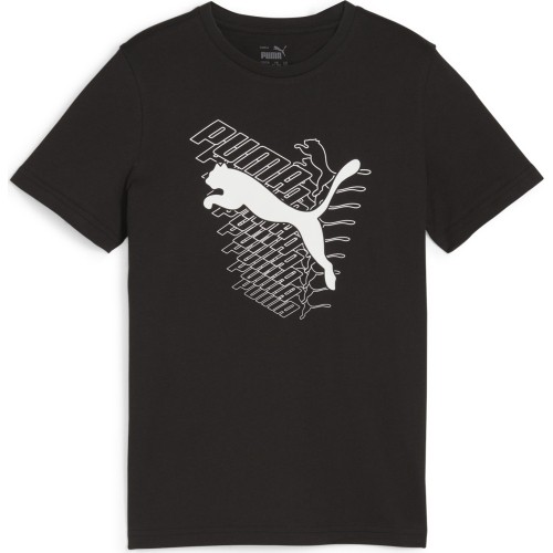 Puma Marškinėliai Paaugliams Graphics Cat Tee Black 680297 01