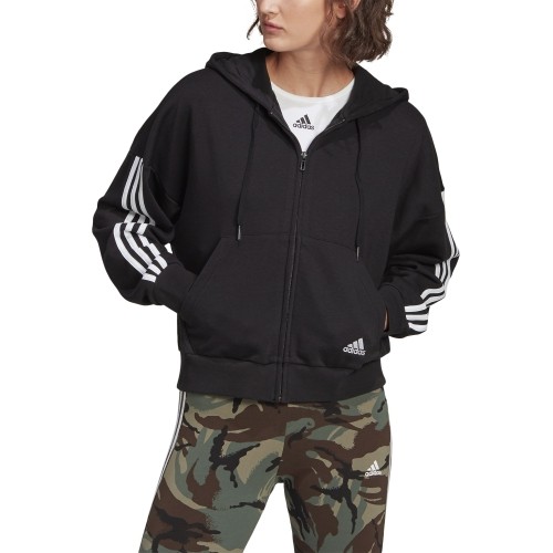 Adidas Džemperis Moterims W 3s Fz Hoodie Black