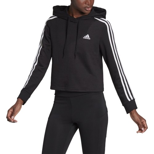 Adidas Džemperis Moterims W 3s Ft Crop Hoodie Black GM5582