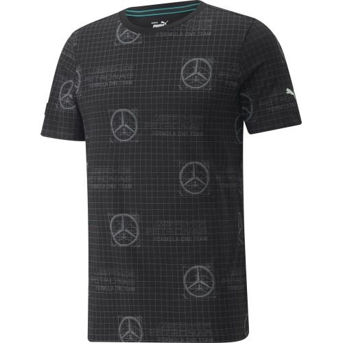 Puma Marškinėliai Vyrams Mapf1 Aop Logo Tee Mercedes 533692 01