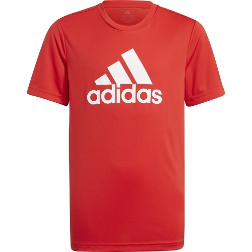 T-shirt Adidas Designed To Move Big Logo Tee Jr, czerwony