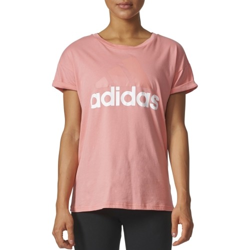 Adidas Palaidinė ESS LIN LO TEE Tactile Rose