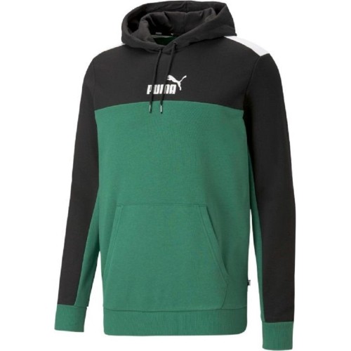 Puma Džemperis Vyrams Ess+ Block Hoodie Black White Green 847428 37