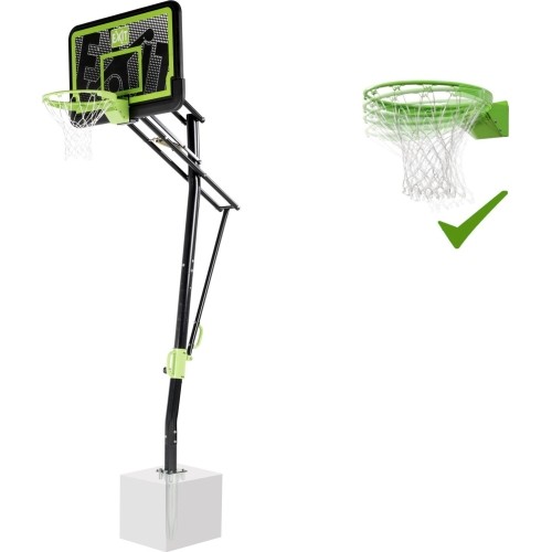 EXIT Galaxy basketball backboard for installing on ground with dunk hoop - black edition In-ground Rectangular