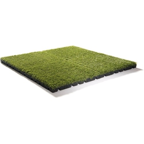 Gumowa mata ze sztuczną trawą, kwadraty 