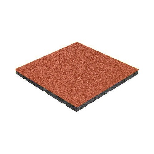 Gumowe płyty ochronne ze standardową bazą na podłogę Nawierzchnia sportowa - Kwadraty, Czerwone 