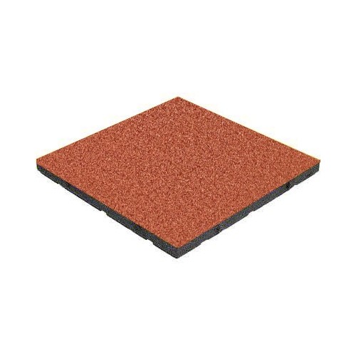 Rubber Tile Base Standard - Square, Red