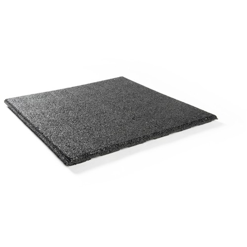 Rubber Tile Base Premium - Square, Black