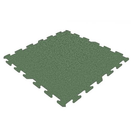 Rubber Tile Base Premium - Puzzle, Green