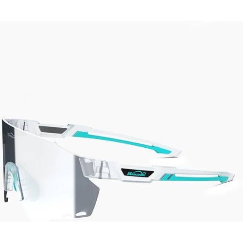 Magicshine WINDBREAKER goggles, photochromic (white/turquoise)