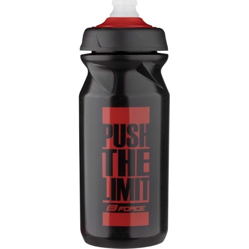 Water Bottle FORCE Push, Red/Black, 0.65l