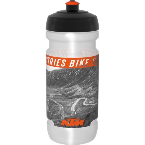 Water Bottle FORCE -Uphill, Transparent/Orange, 600ml