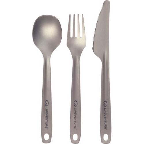 Lifeventure Titanium 3pcs Cutlery Set