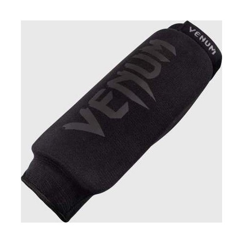 Venum Kontact Shin Guards Without Foot - Black/Black