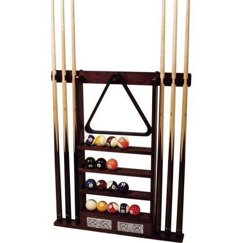 Wooden De Luxe Wall Rack for 6 Cues