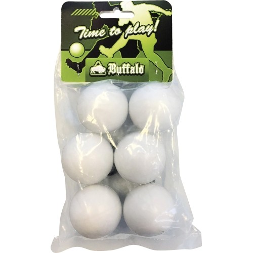 Soccer Table Ball Buffalo, White, 36mm, 6pcs