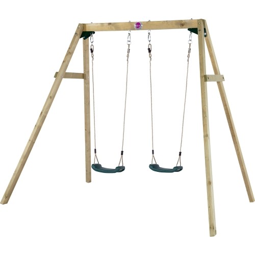  Double Wooden Swing Plum 