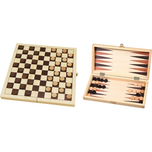 Zestaw do gry w warcaby i backgammon Buffalo, 29 x 29 cm