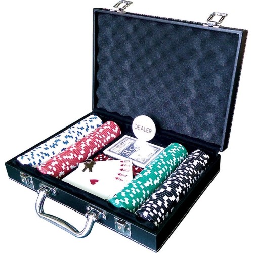 Pokerset leatherette case 200 chips