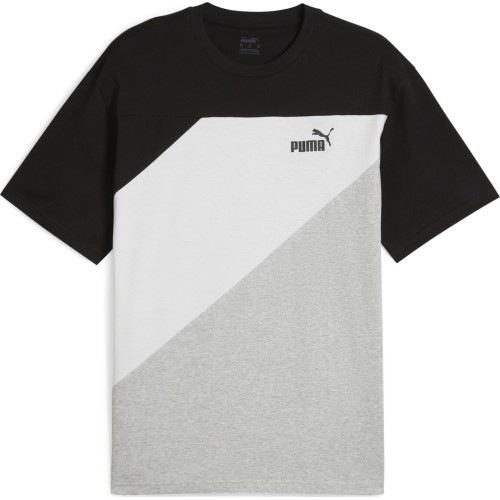 Puma Marškinėliai Vyrams Power Colorblock Tee Black Grey White 678929 01