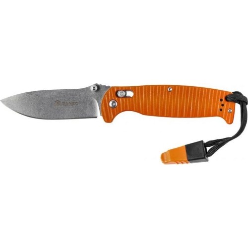 Ganzo G7412P-OR-WS folding knife with whistle