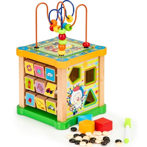 Wooden educational cube, mula sorter board ECOTOYS