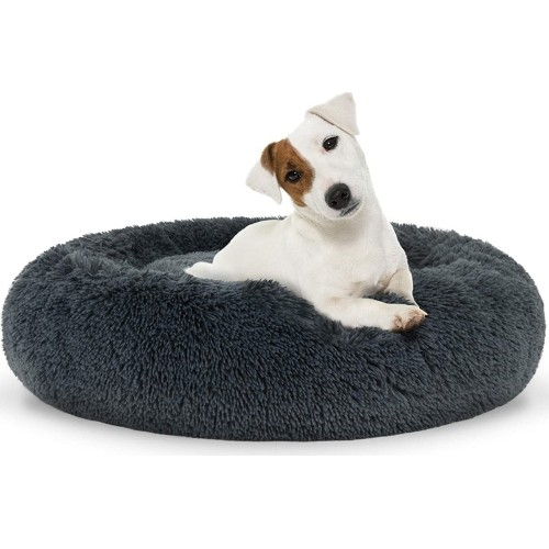 Universal plush dog bed for Dog Cat 60cm - dark grey