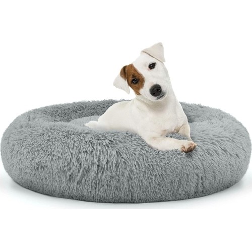 Multipurpose plush dog bed for Dog Cat 60cm - light gray