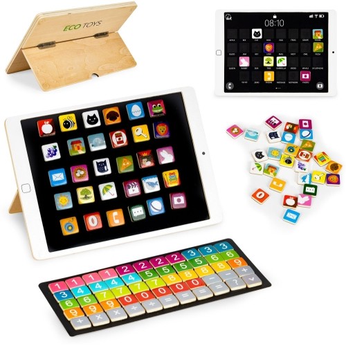 Drewniany tablet edukacyjny tablica magnetyczna ECOTOYS