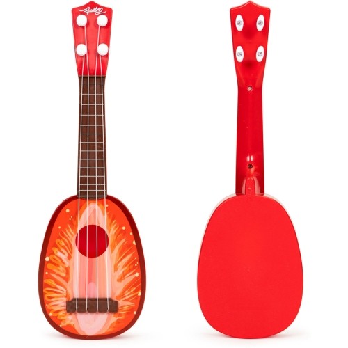 Ukulele gitara dla dzieci cztery struny truskawka