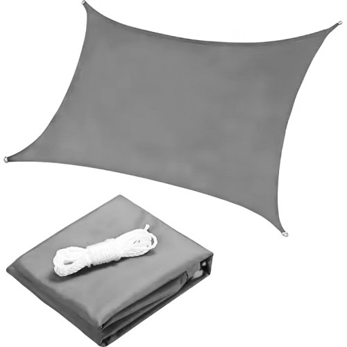 Square sunshade sail canopy waterproof 4x4m ModernHome - gray