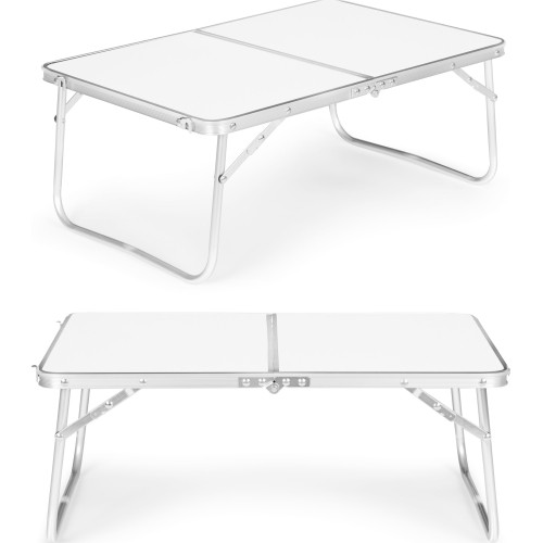 Tourist table picnic table folding white top 60x40 cm