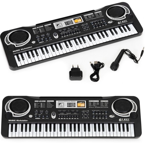 Keyboard pianino dla dzieci z mikrofonem + zasilacz