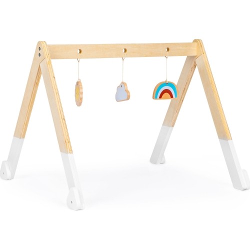 Educational wooden gymnastic stand + toys