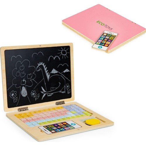 Educational magnetic board laptop letters numbers