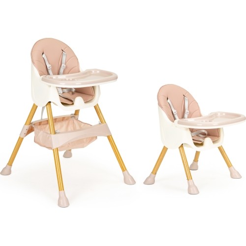 Baby High Chair 2in1 Eco Toys, Pink